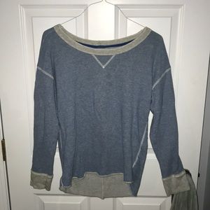 Aerie blue wide crew neck sweater